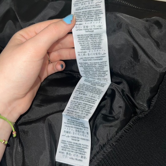 GUESS Faux Leather Quilted Bomber Jacket - Picture 12 of 12